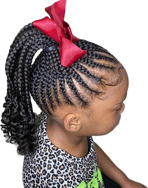 Kids Braided Ponytails
